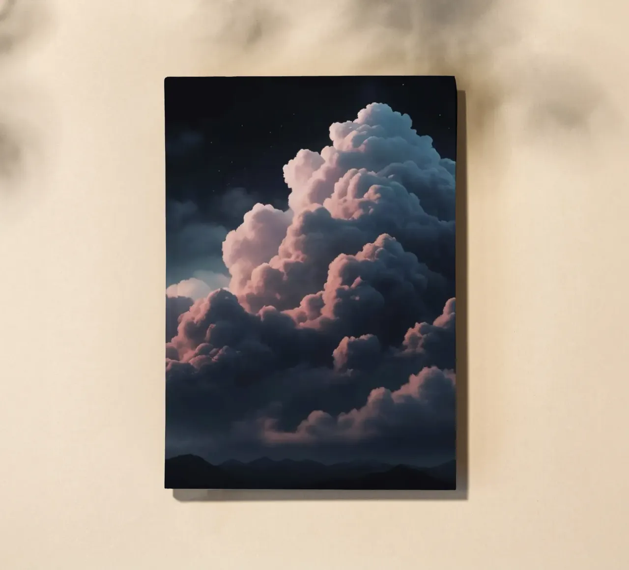 clouds illuminated by soft light create abstract art notebook by DesignDoodle