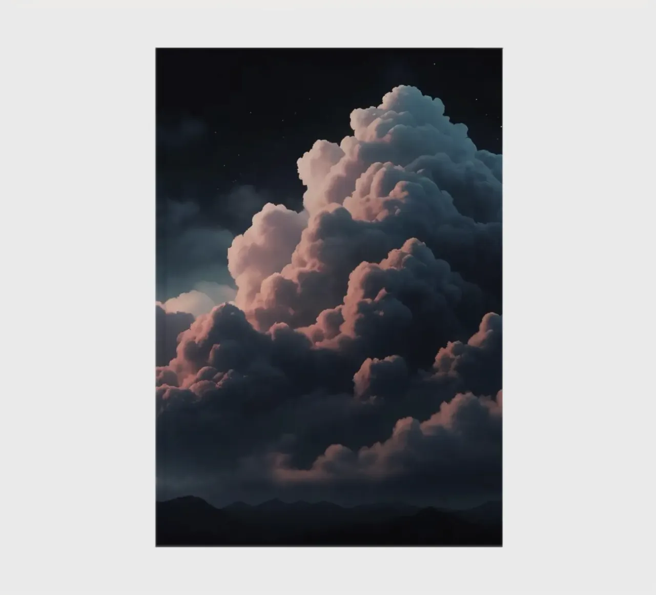 clouds illuminated by soft light create abstract art notebook by DesignDoodle