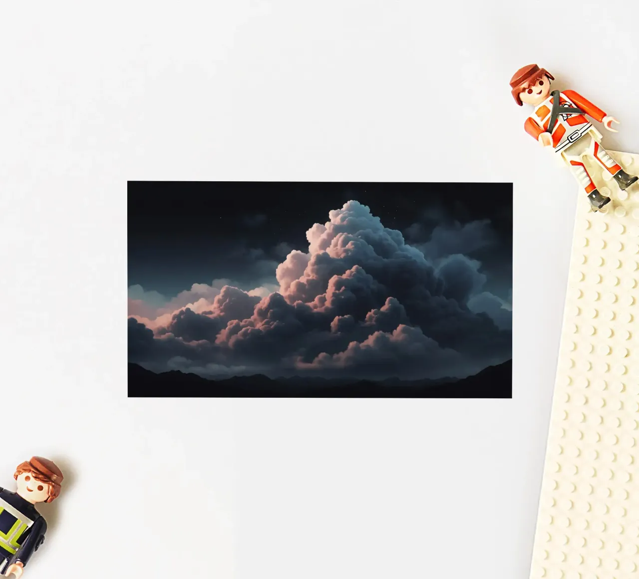 clouds illuminated by soft light create abstract art sticker by DesignDoodle