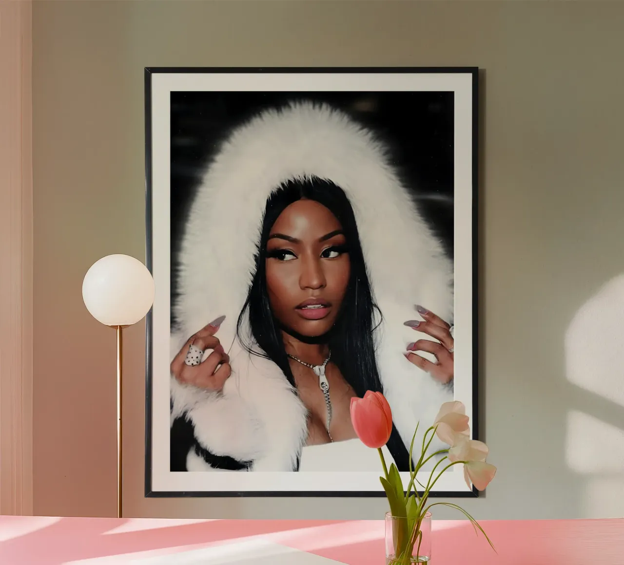 Nicki Minaj poster da Low poly art