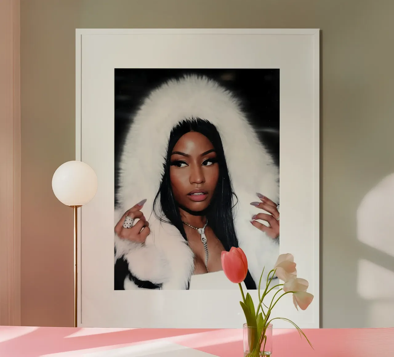 Nicki Minaj poster da Low poly art