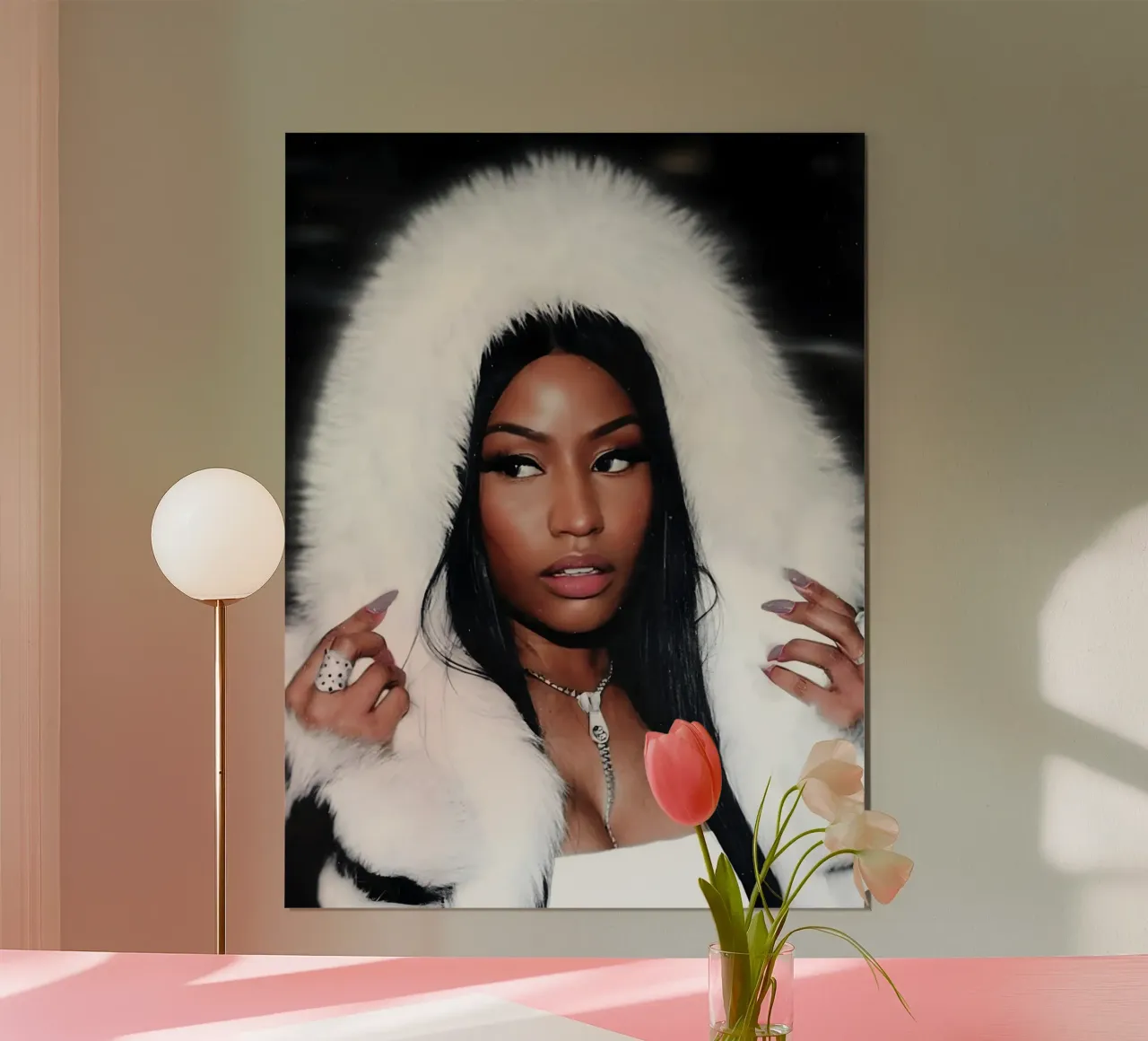 Nicki Minaj poster da Low poly art