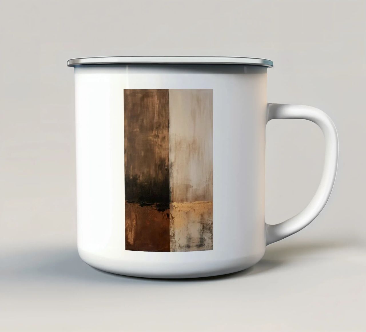 Astratto nei colori del marrone tazza in smalto da Imagine