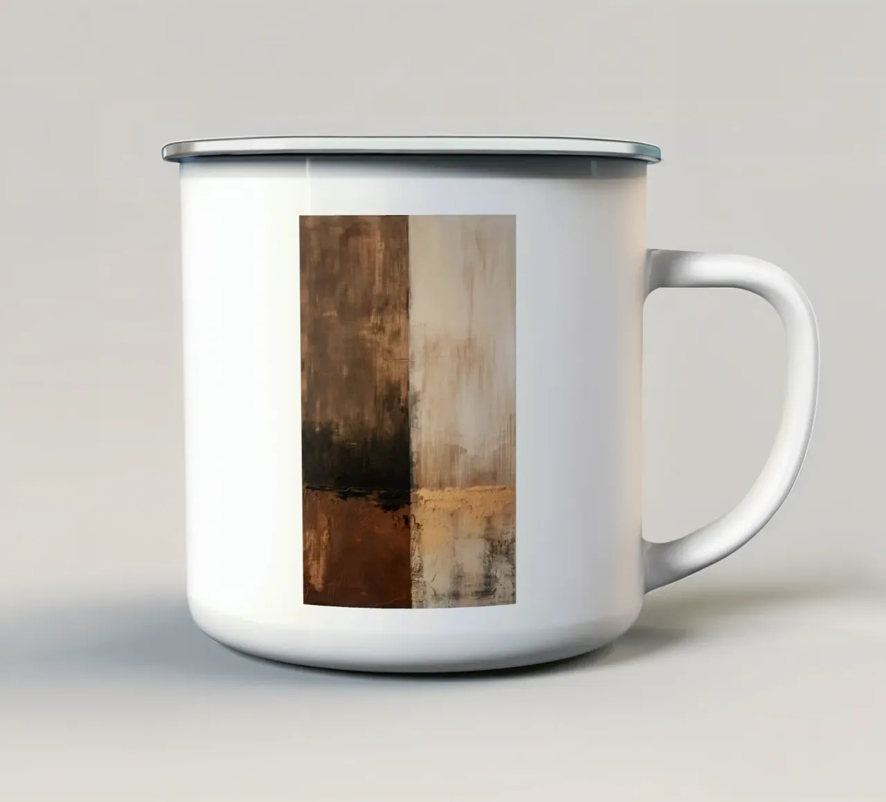 Astratto nei colori del marrone tazza in smalto da Imagine