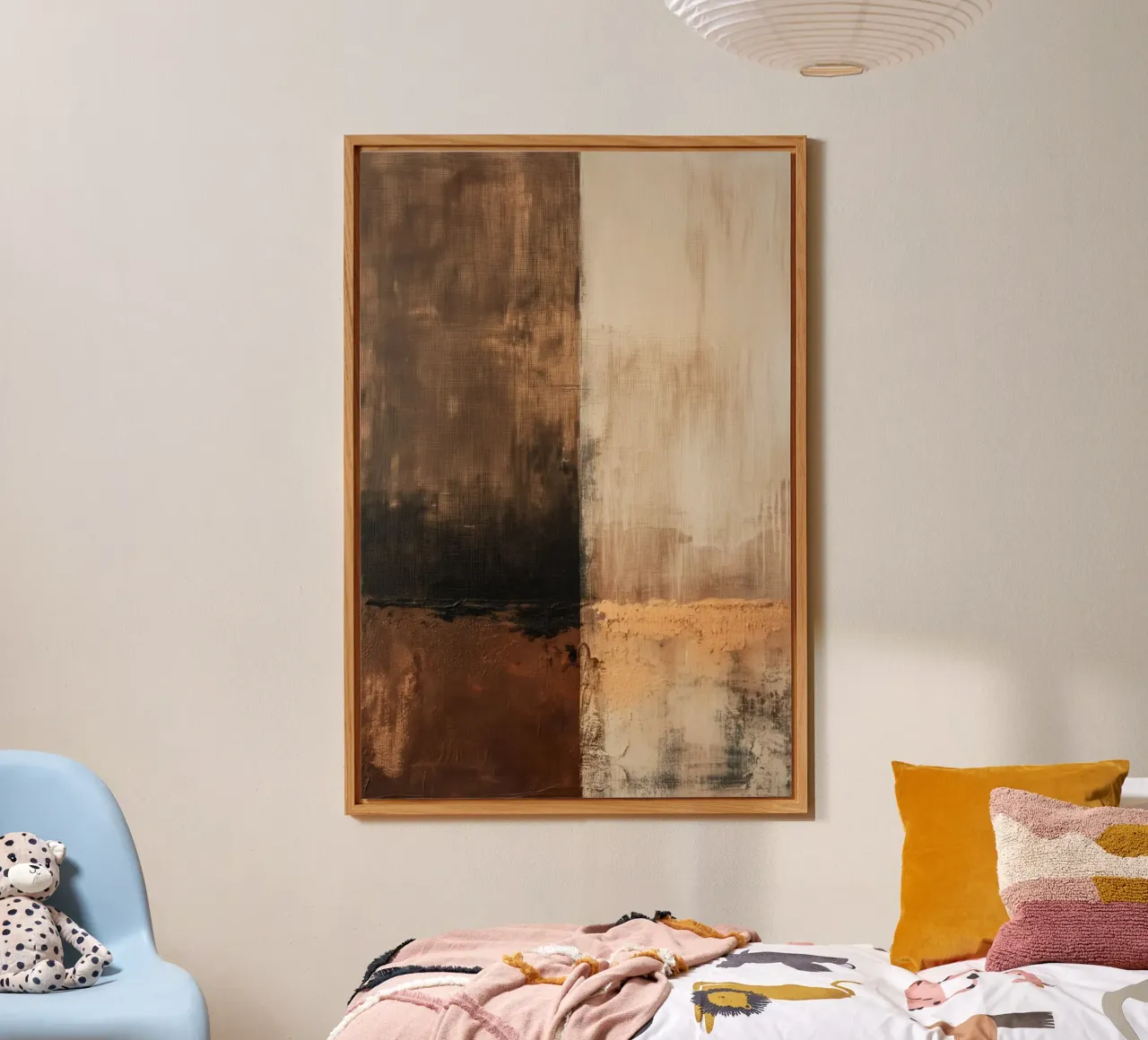 Abstract in bruine kleuren aluminium-dibond van Imagine