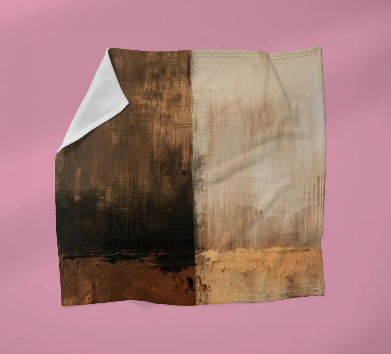 Abstract in brown colours fleece blanket by Imagine