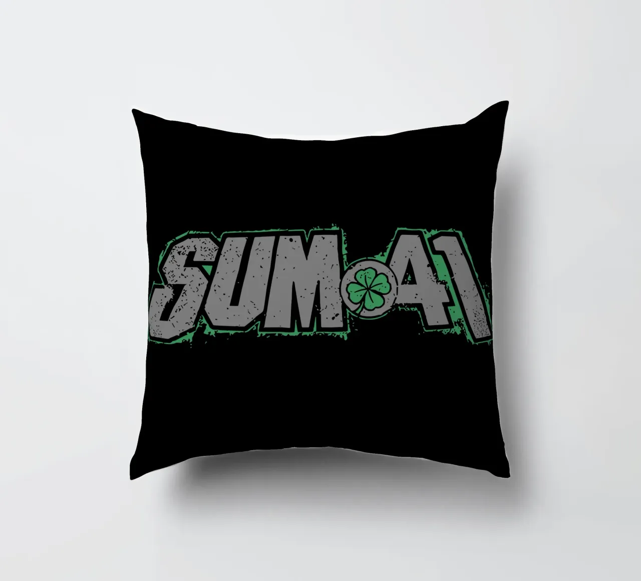 Sum 41 Shamrock cuscino da lindacleveland