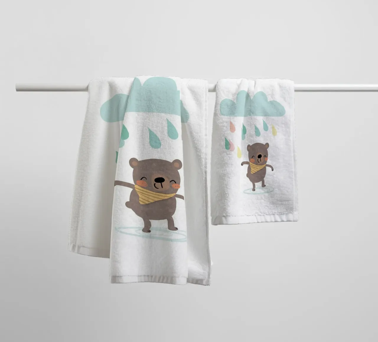The joy of rain towel by Julia Reyelt