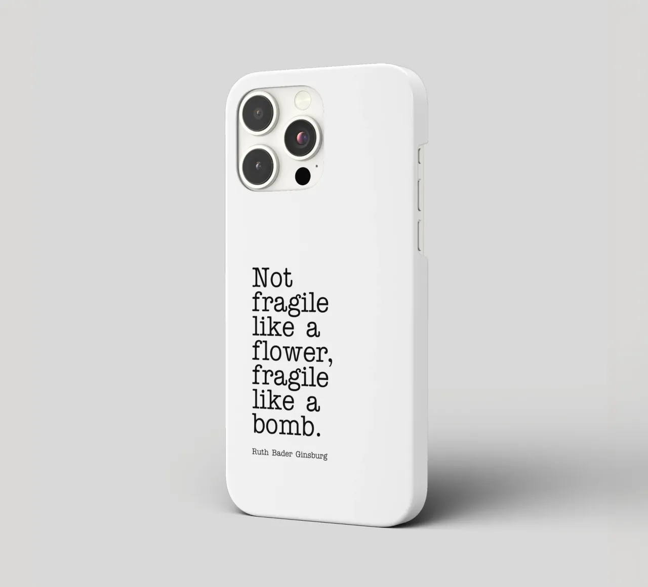 Pas fragile comme une fleur, fragile comme une bombe citation coque iphone de Paigaam Studio