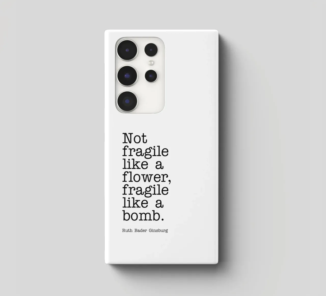 Pas fragile comme une fleur, fragile comme une bombe citation coque samsung de Paigaam Studio