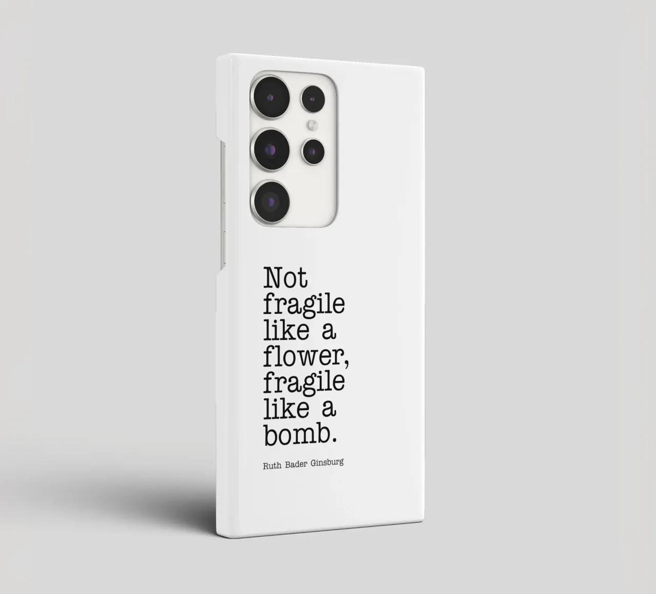 Pas fragile comme une fleur, fragile comme une bombe citation coque samsung de Paigaam Studio