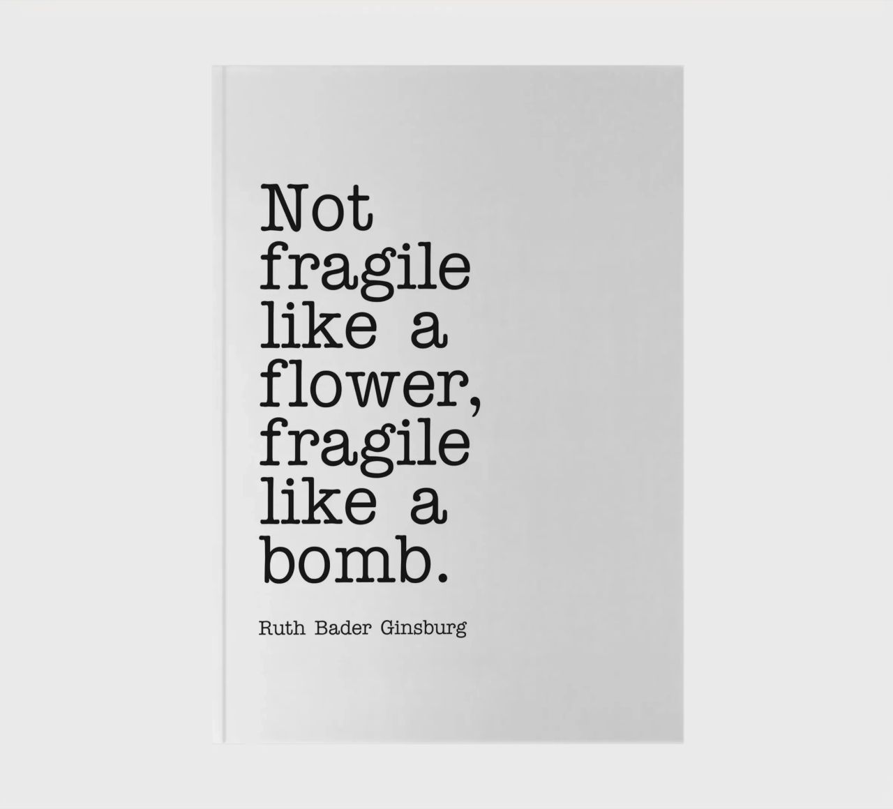 Non fragile come un fiore, fragile come una bomba citazione diario da Paigaam Studio