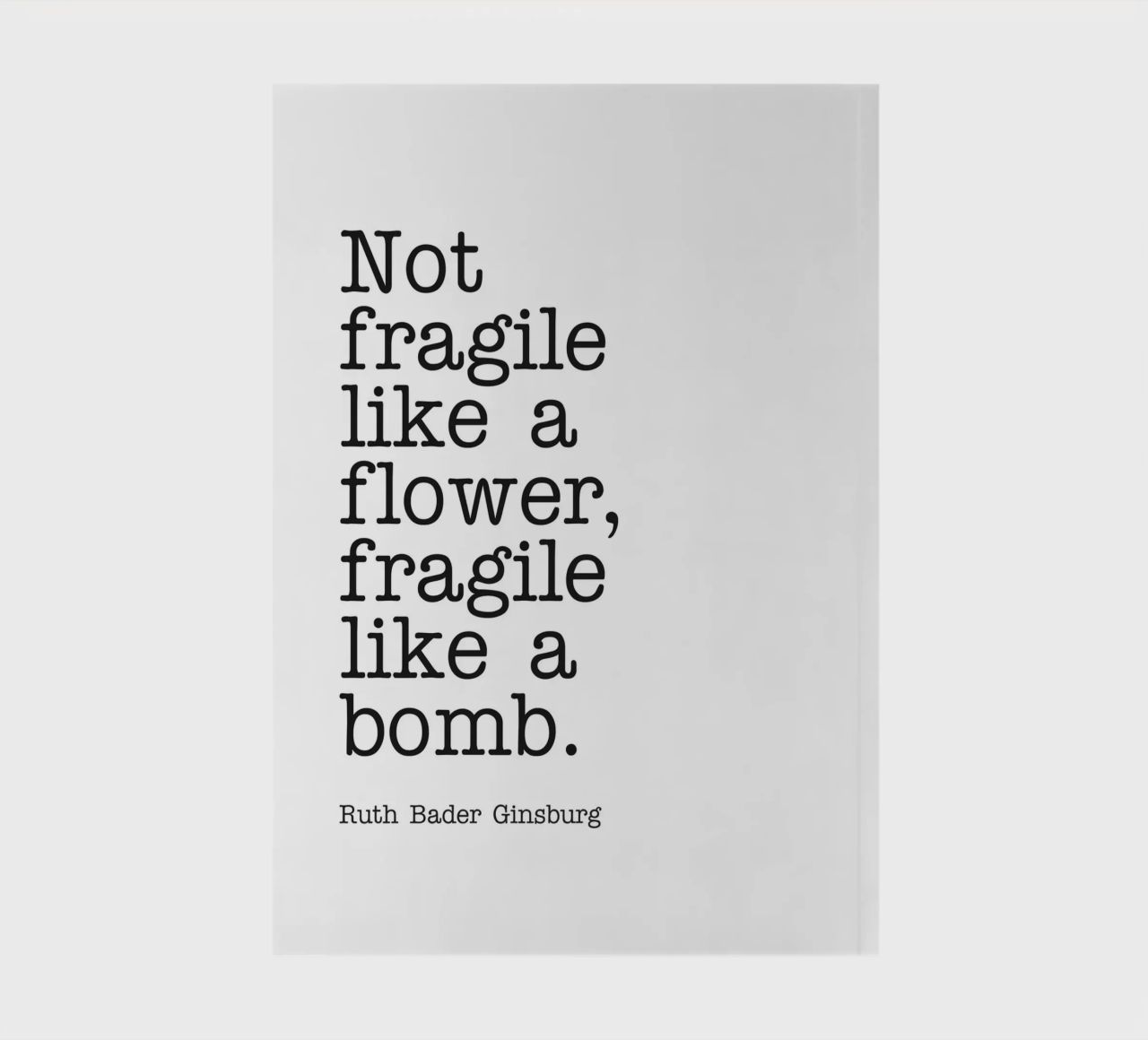 Non fragile come un fiore, fragile come una bomba citazione diario da Paigaam Studio