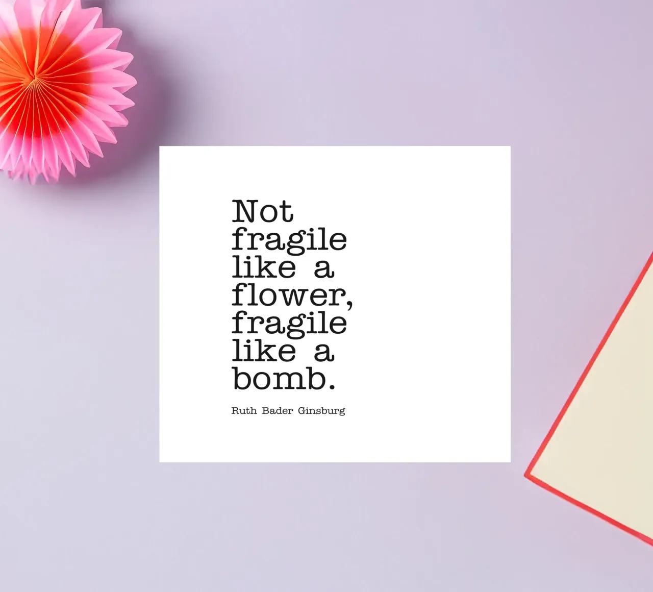 Not fragile like a flower, fragile like a bomb quote sticker by Paigaam Studio