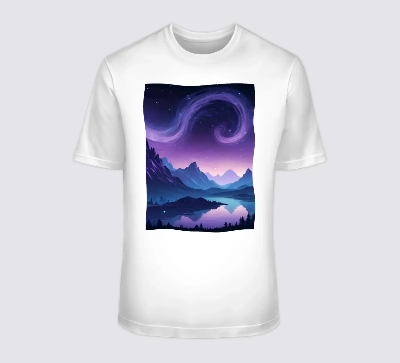 Captivating abstract landscape with swirling clouds t-shirt by DesignDoodle