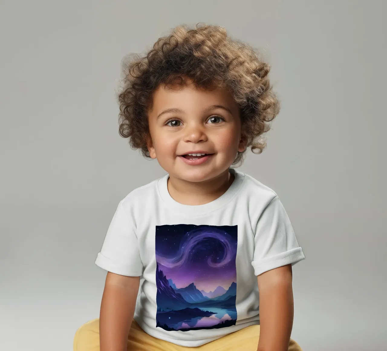 Captivating abstract landscape with swirling clouds baby t-shirt by DesignDoodle