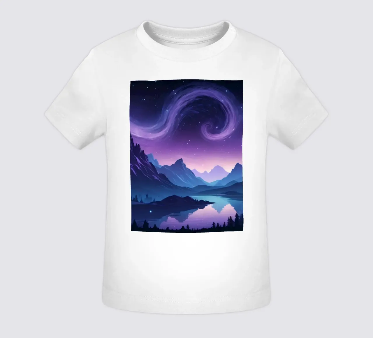 Captivating abstract landscape with swirling clouds baby t-shirt by DesignDoodle