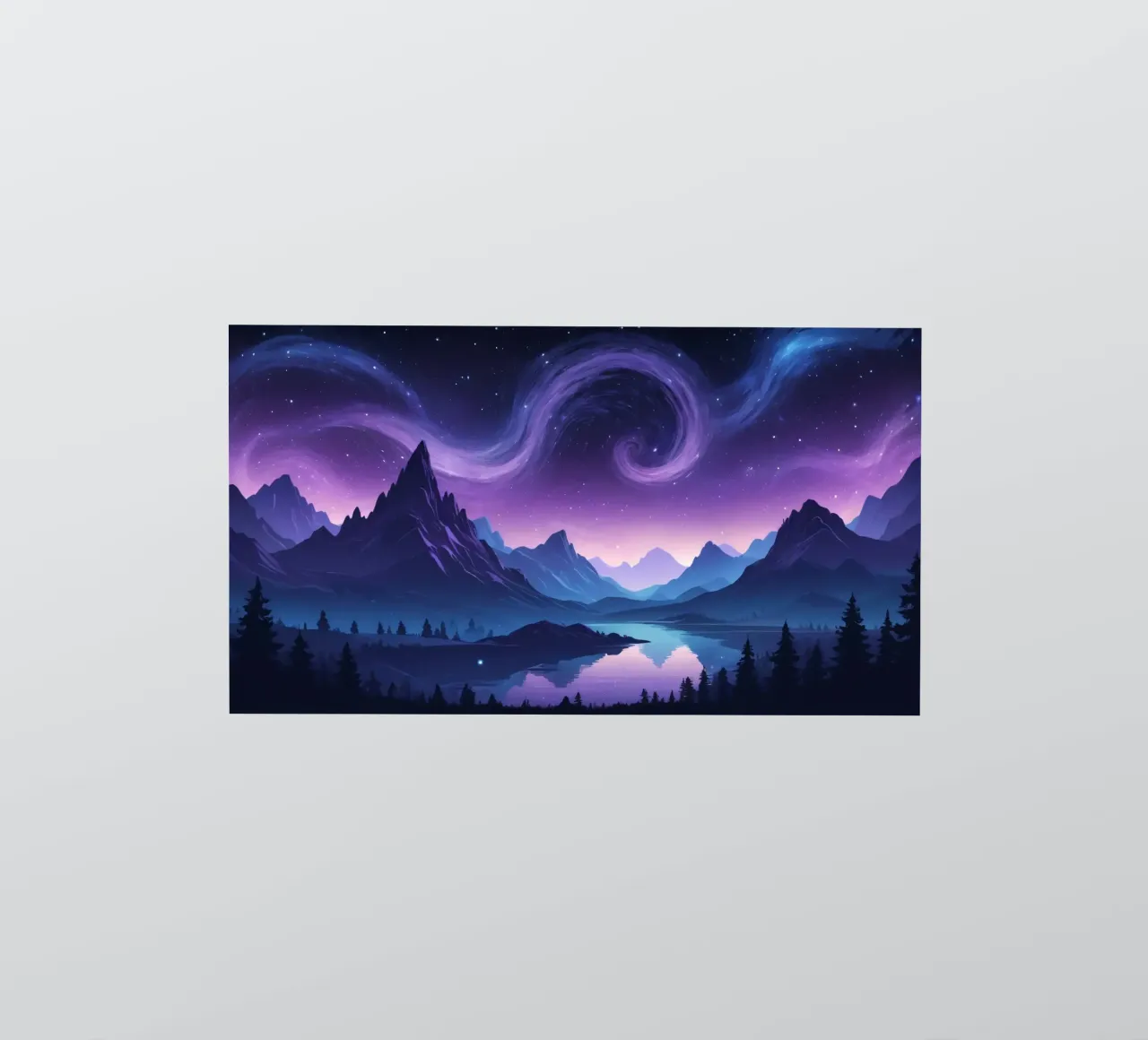 Captivating abstract landscape with swirling clouds sticker by DesignDoodle