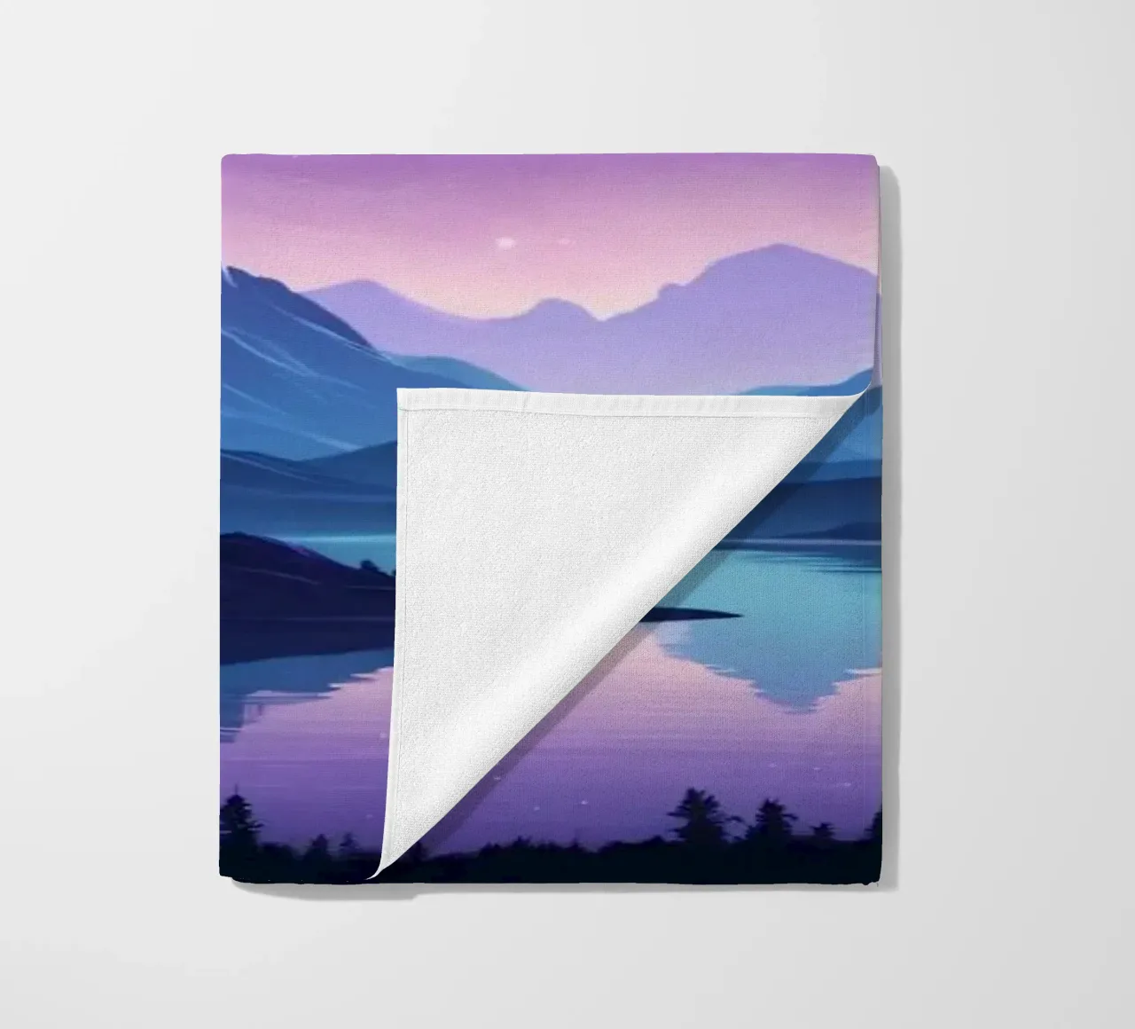 Captivating abstract landscape with swirling clouds beach towel by DesignDoodle
