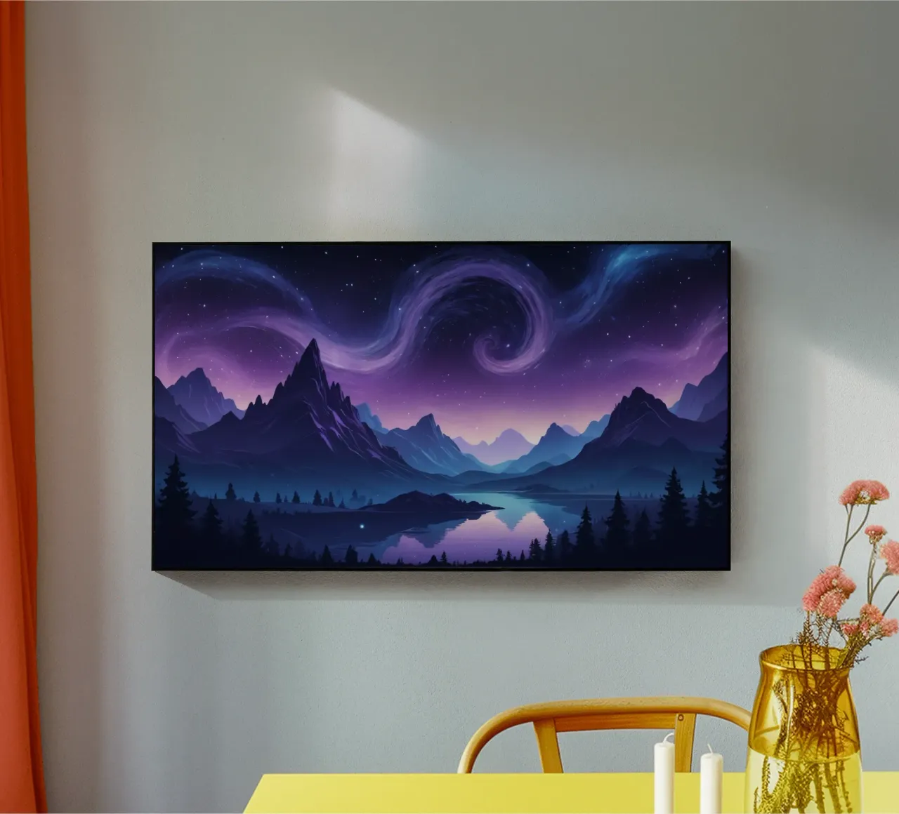 Fesselnde abstrakte Landschaft mit wirbelnden Wolken Acryl-Glas von DesignDoodle