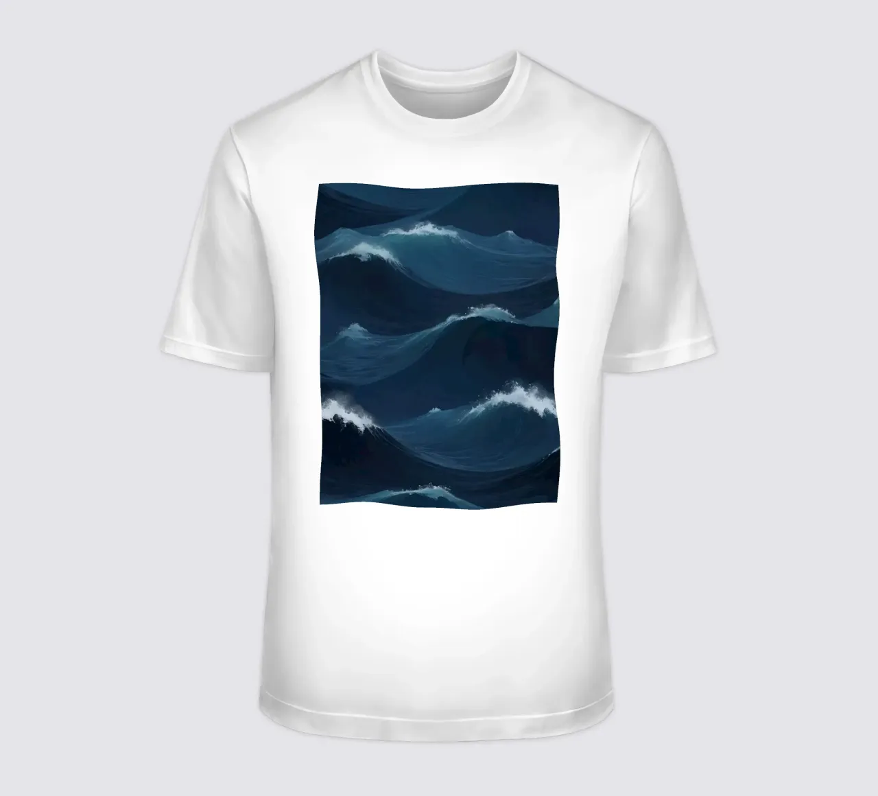 Dynamic blue waves create an abstract background suitable t-shirt by DesignDoodle