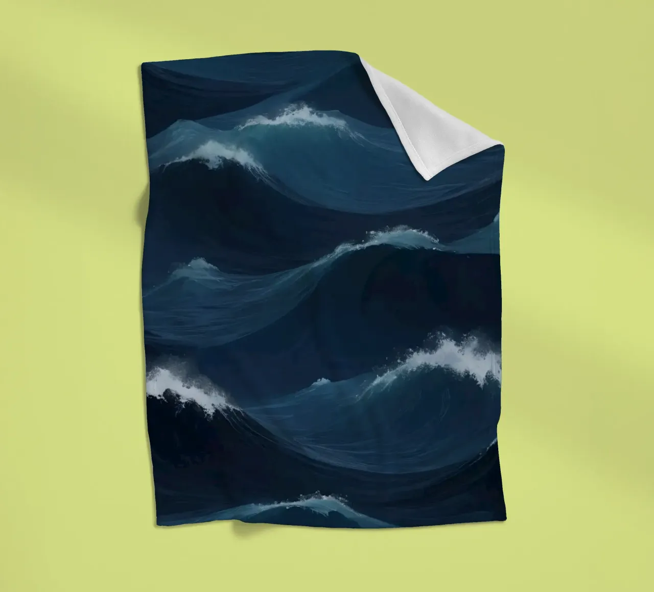 Dynamic blue waves create an abstract background suitable fleece blanket by DesignDoodle