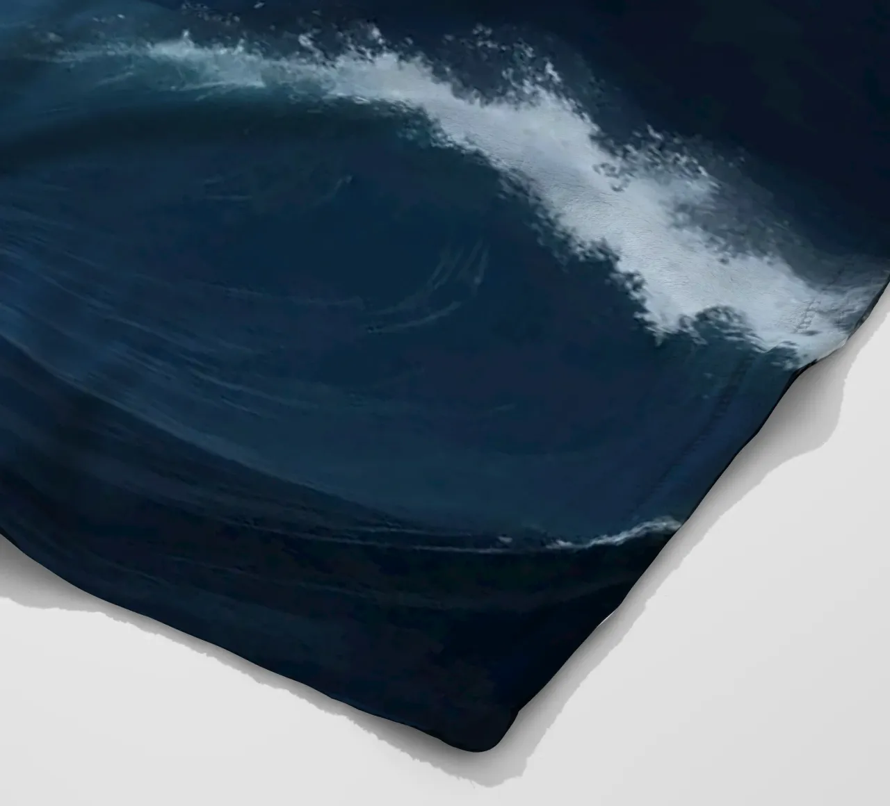 Dynamic blue waves create an abstract background suitable fleece blanket by DesignDoodle