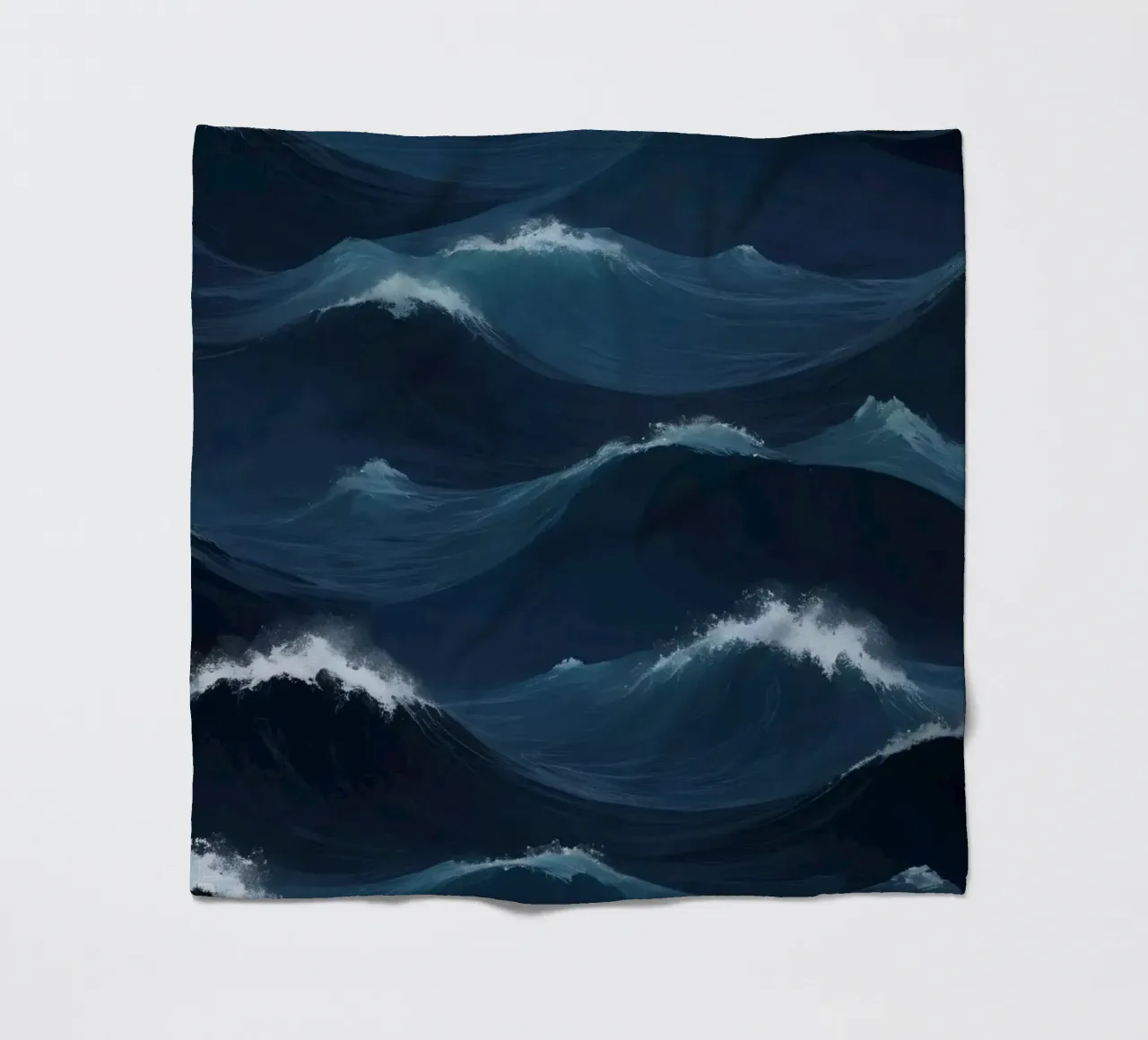 Dynamic blue waves create an abstract background suitable fleece blanket by DesignDoodle