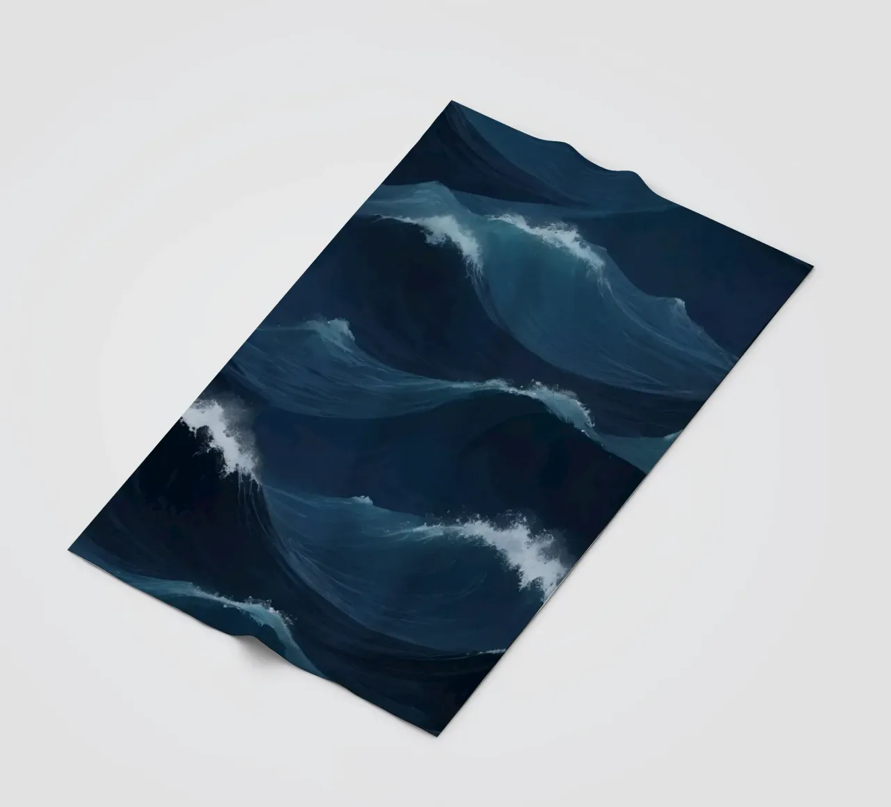 Dynamic blue waves create an abstract background suitable fleece blanket by DesignDoodle