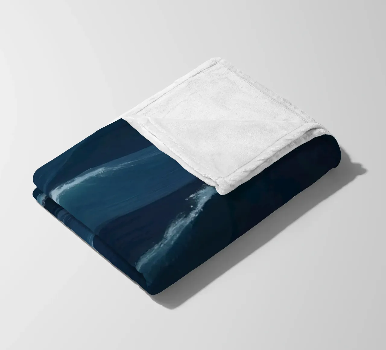 Dynamic blue waves create an abstract background suitable fleece blanket by DesignDoodle