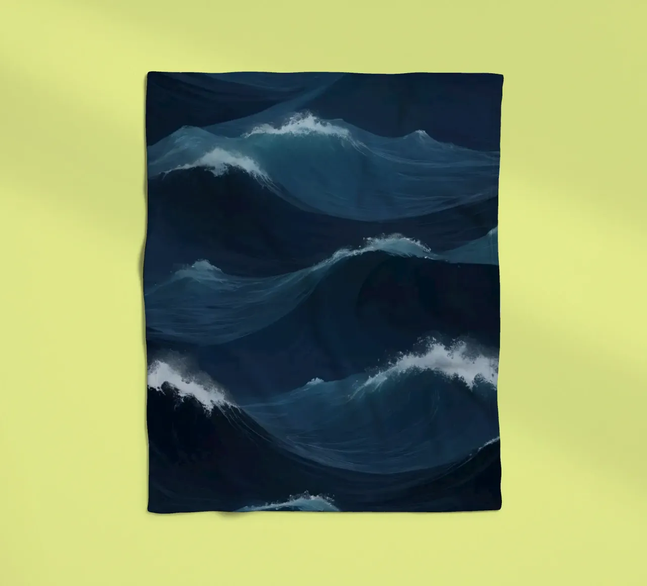 Dynamic blue waves create an abstract background suitable fleece blanket by DesignDoodle