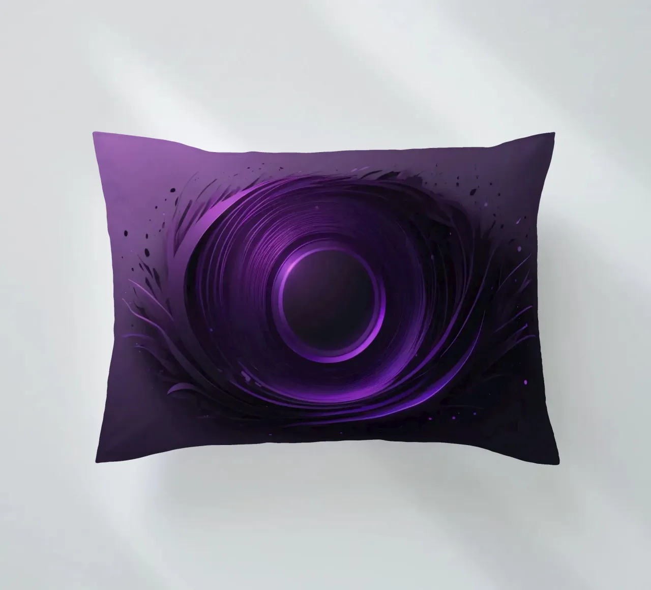 Abstract purple wallpaper creating a smooth swirling art decorative cushion by DesignDoodle