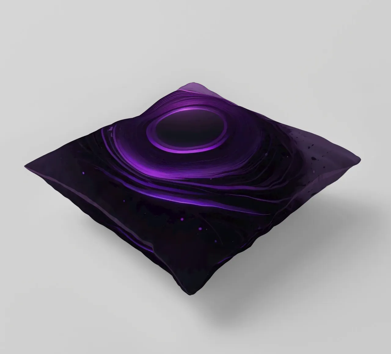 Abstract purple wallpaper creating a smooth swirling art decorative cushion by DesignDoodle