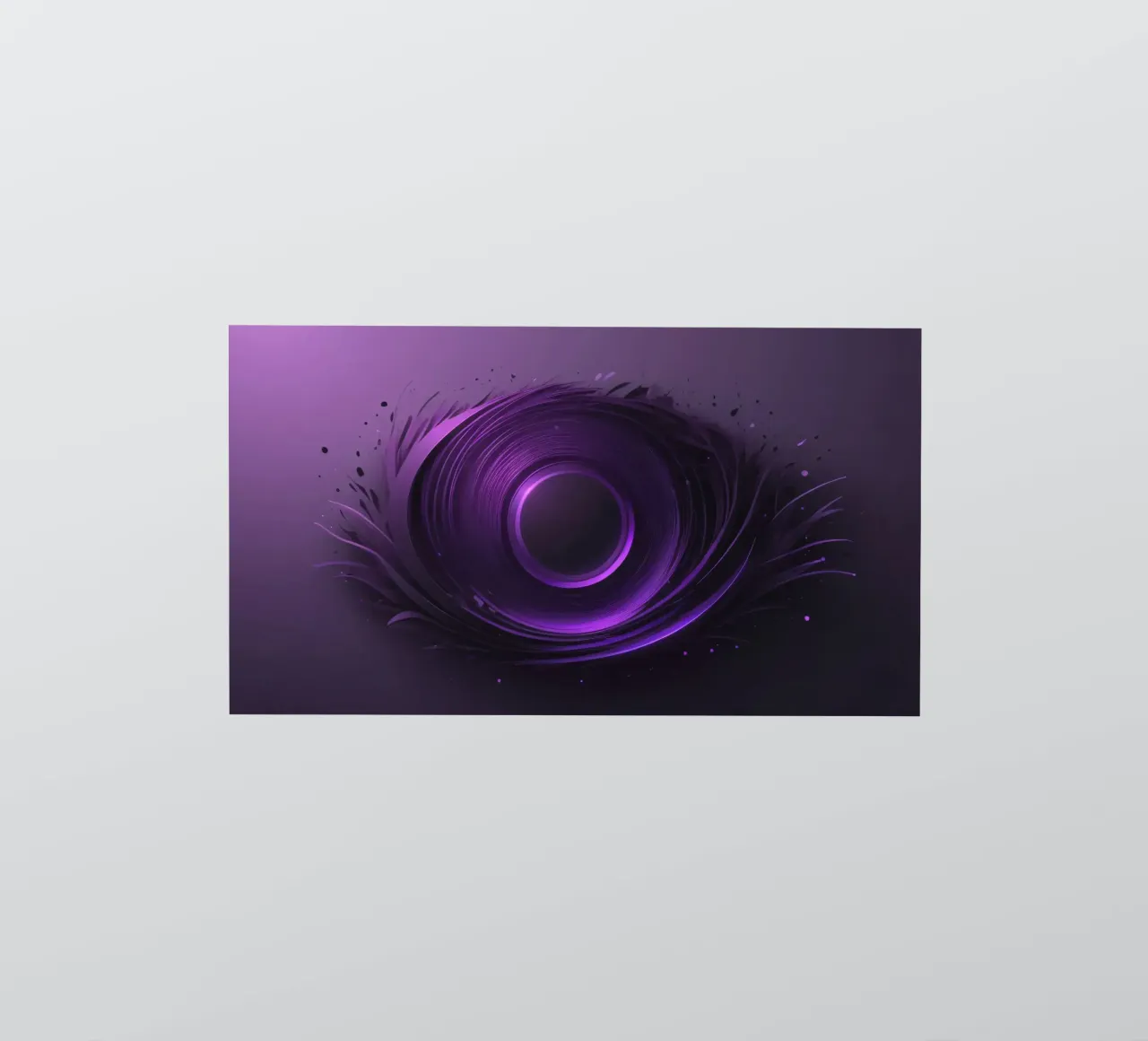 Papier peint abstrait violet créant un tourbillon d'art lisse autocollant de DesignDoodle