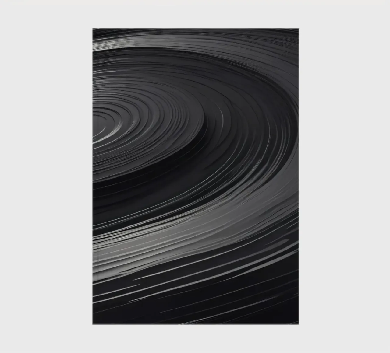 Swirling black abstract background with smooth lines notebook by DesignDoodle