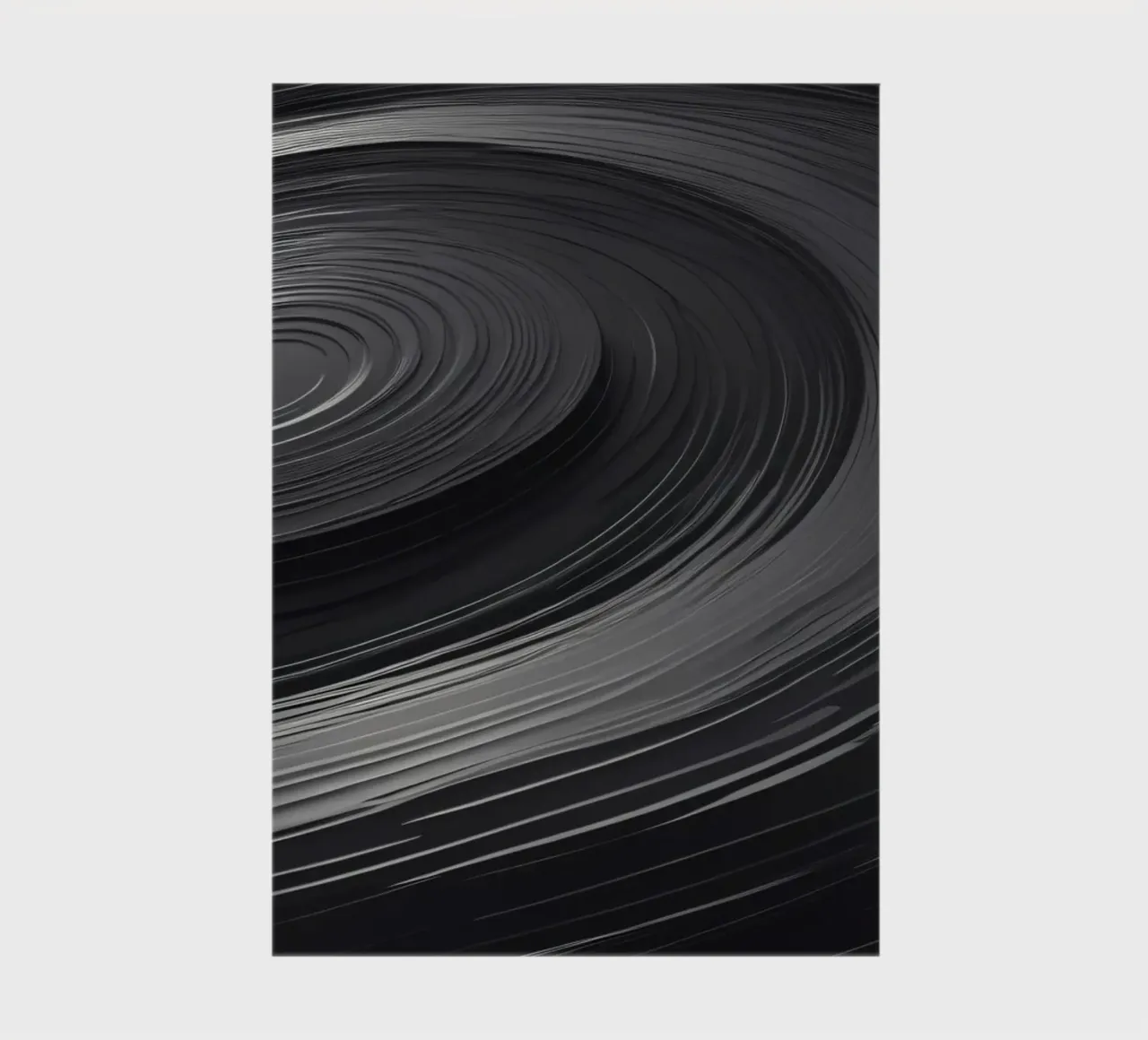 Swirling black abstract background with smooth lines notebook by DesignDoodle