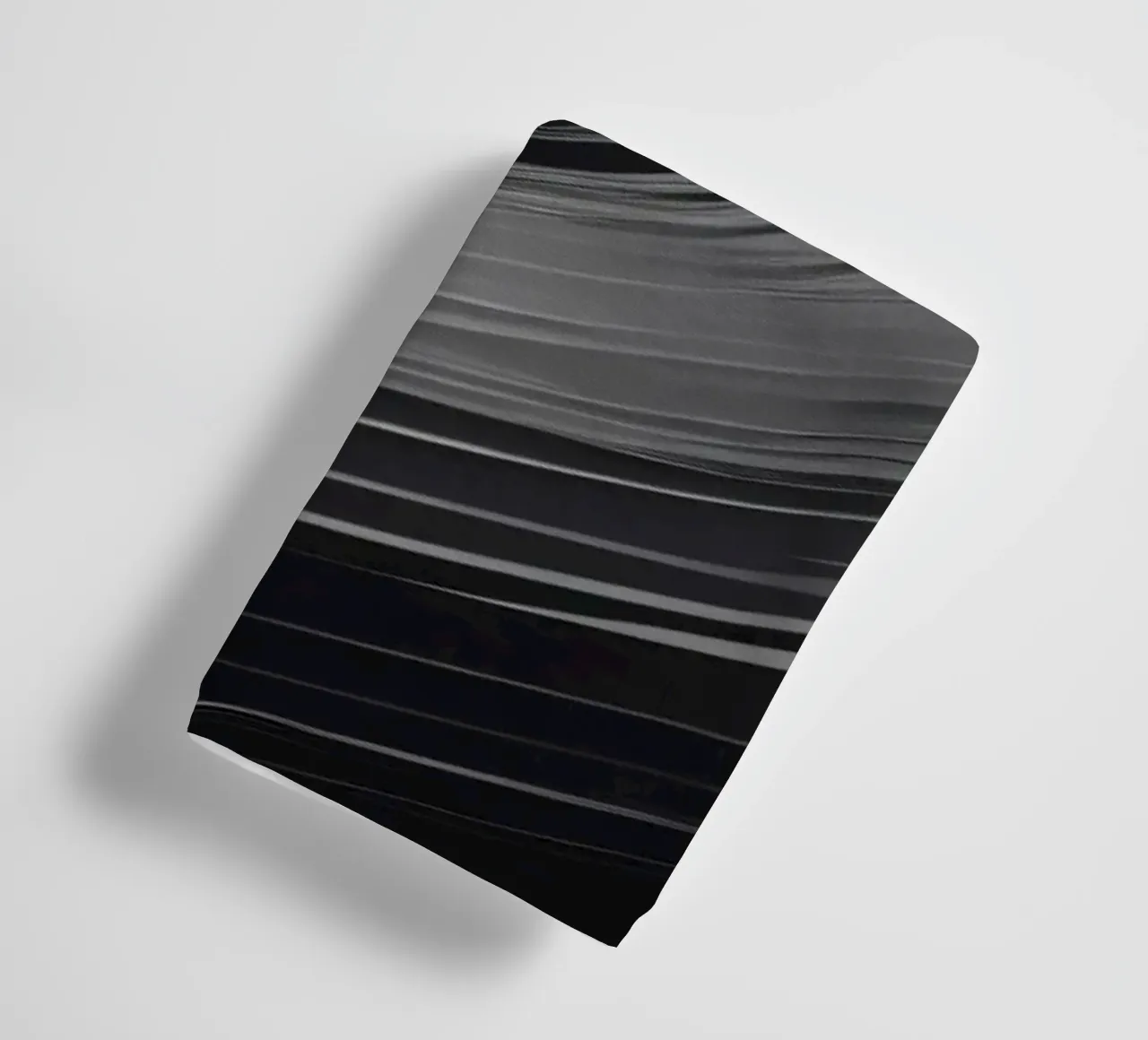 Swirling black abstract background with smooth lines towel by DesignDoodle