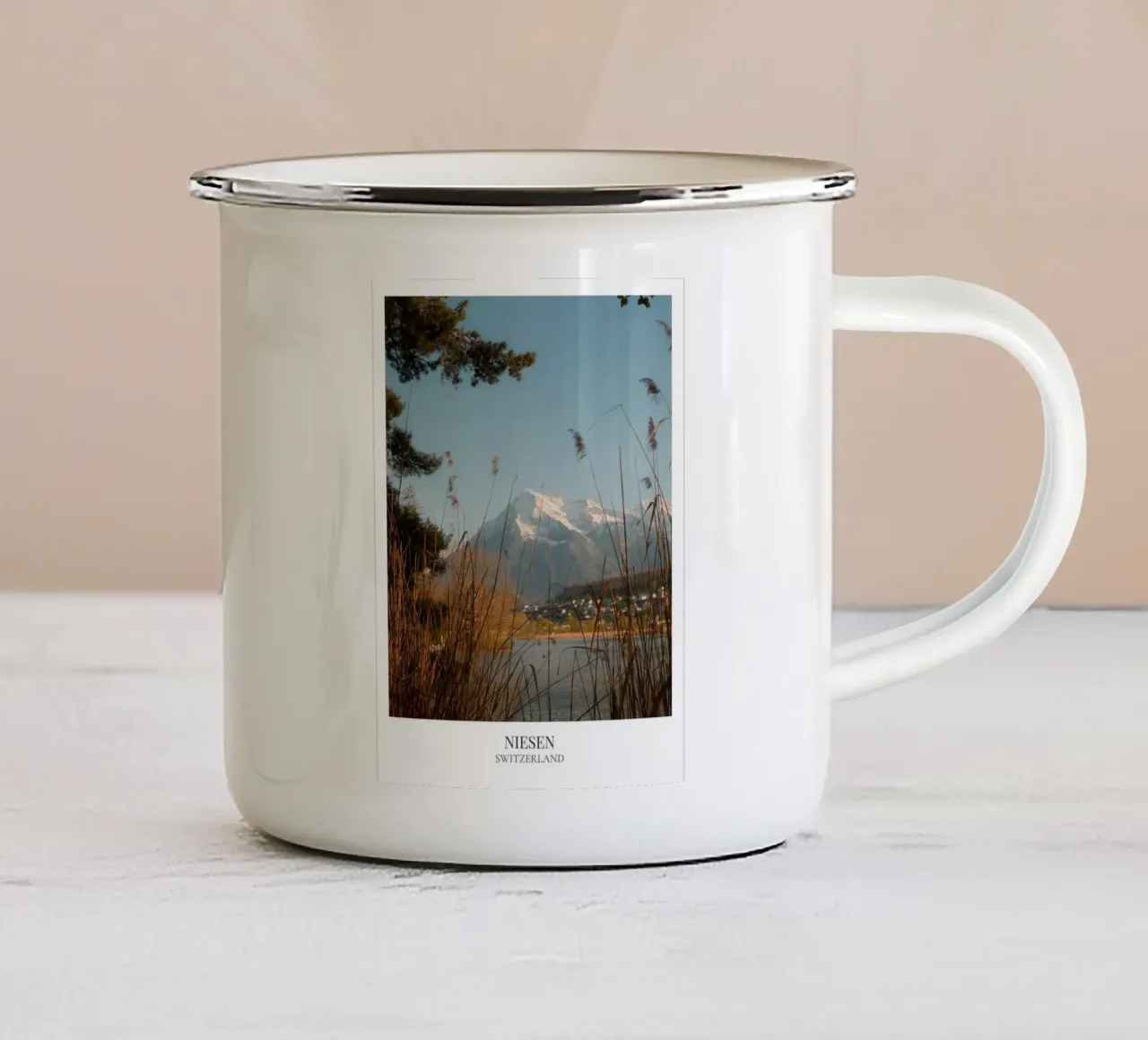 Niesen: Switzerland tazza in smalto da FujiFrames