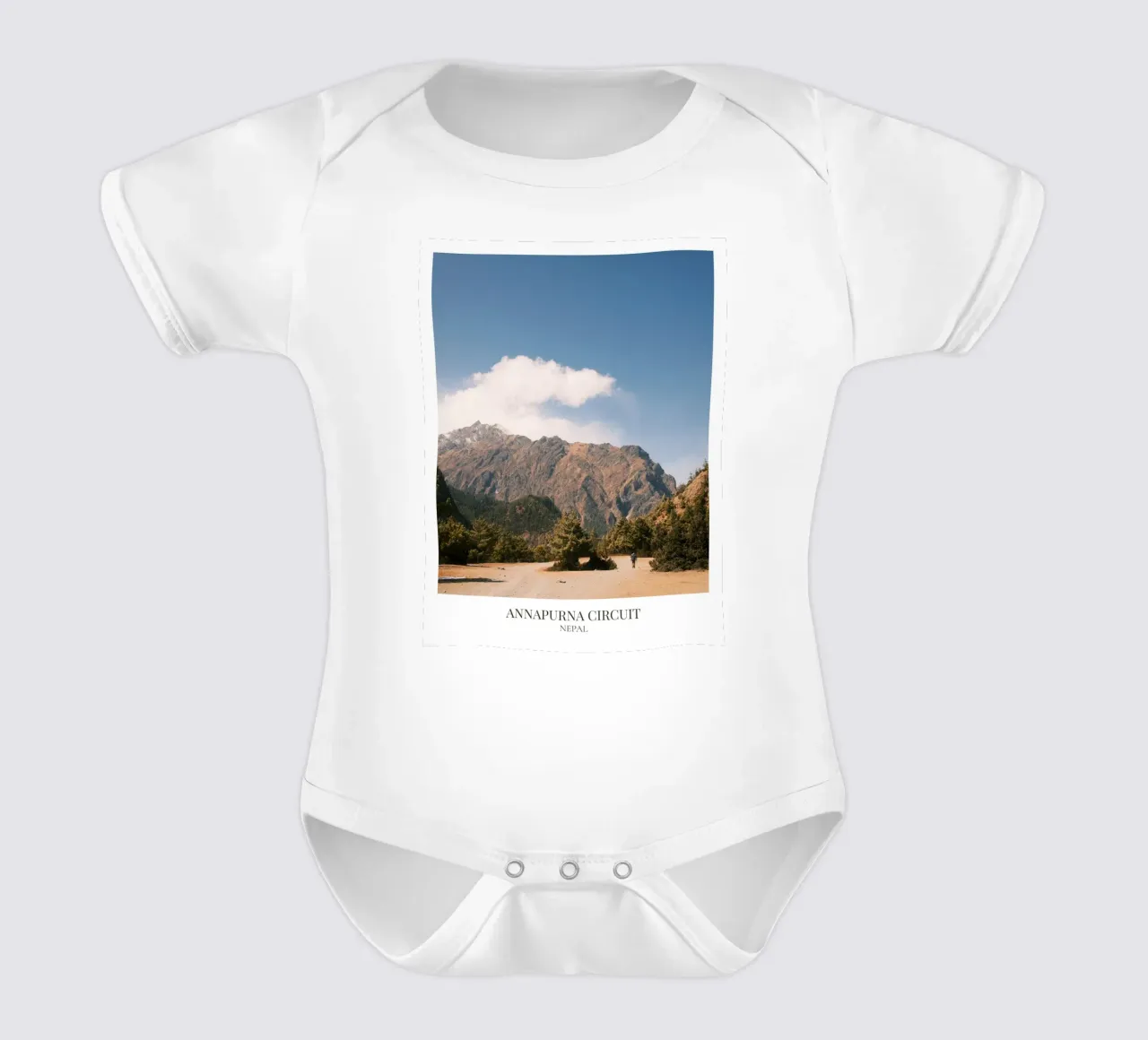 Annapurna Circuit: Nepal body neonato maniche corte da FujiFrames