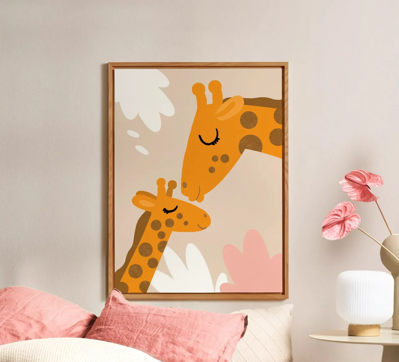 Amore per la giraffa 1 alluminio dibond da Julia Reyelt