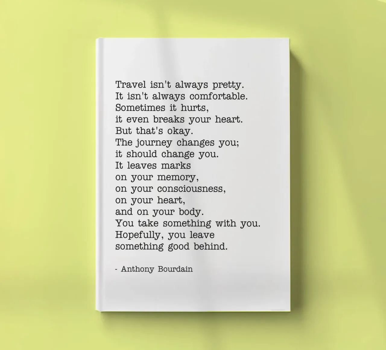 Travel isn't always pretty quote notebook by Paigaam Studio