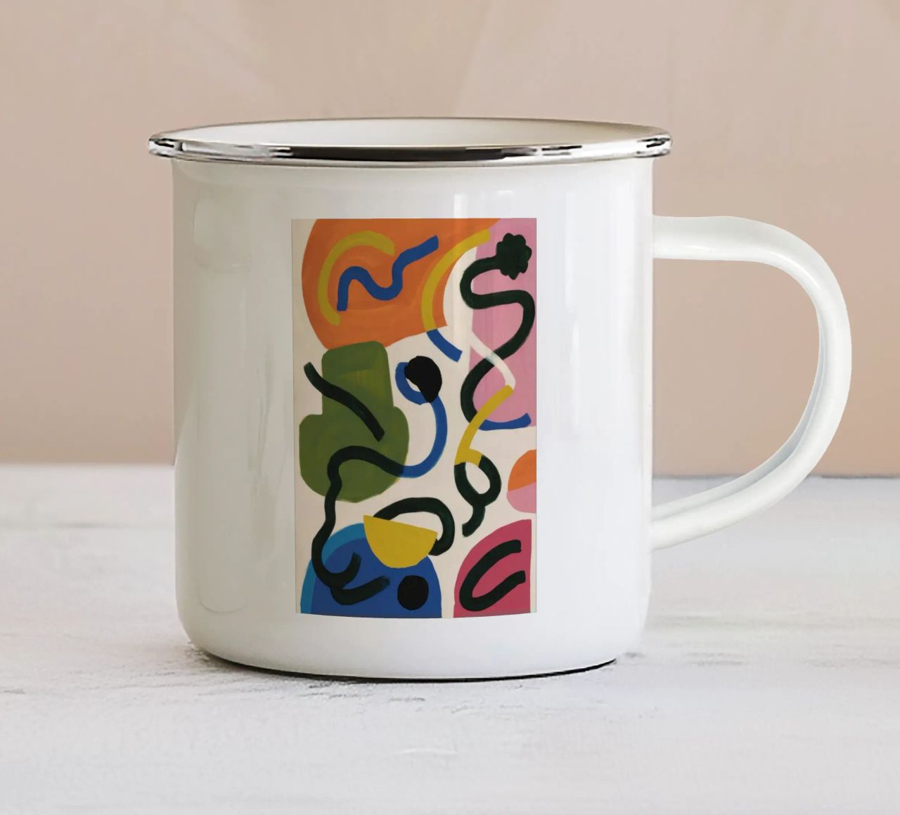 Deriva del giardino calligrafico tazza in smalto da Zep Layers