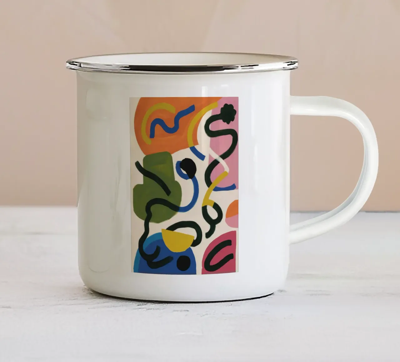 Deriva del giardino calligrafico tazza in smalto da Zep Layers