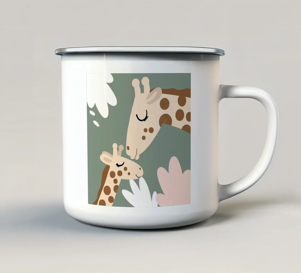 Amore per la giraffa 2 tazza in smalto da Julia Reyelt