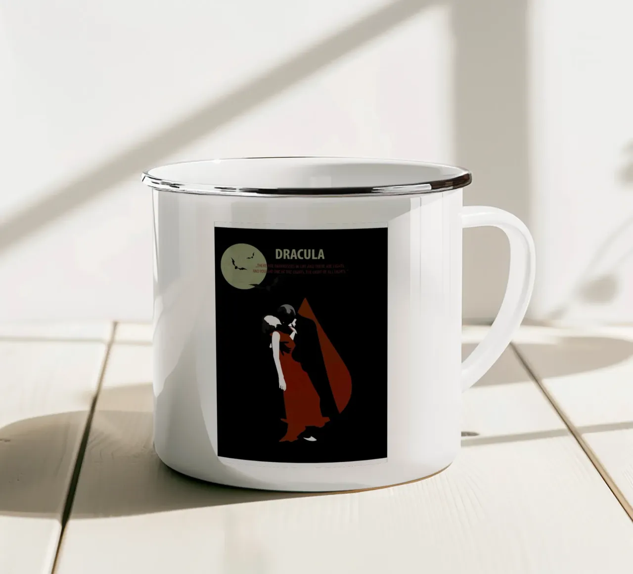 Dracula taza de esmalte de Fräulein Fisher