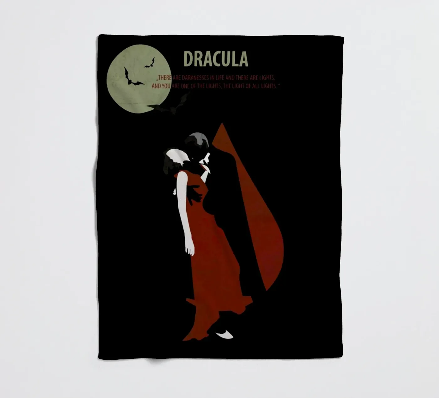 Dracula fleece blanket by Fräulein Fisher