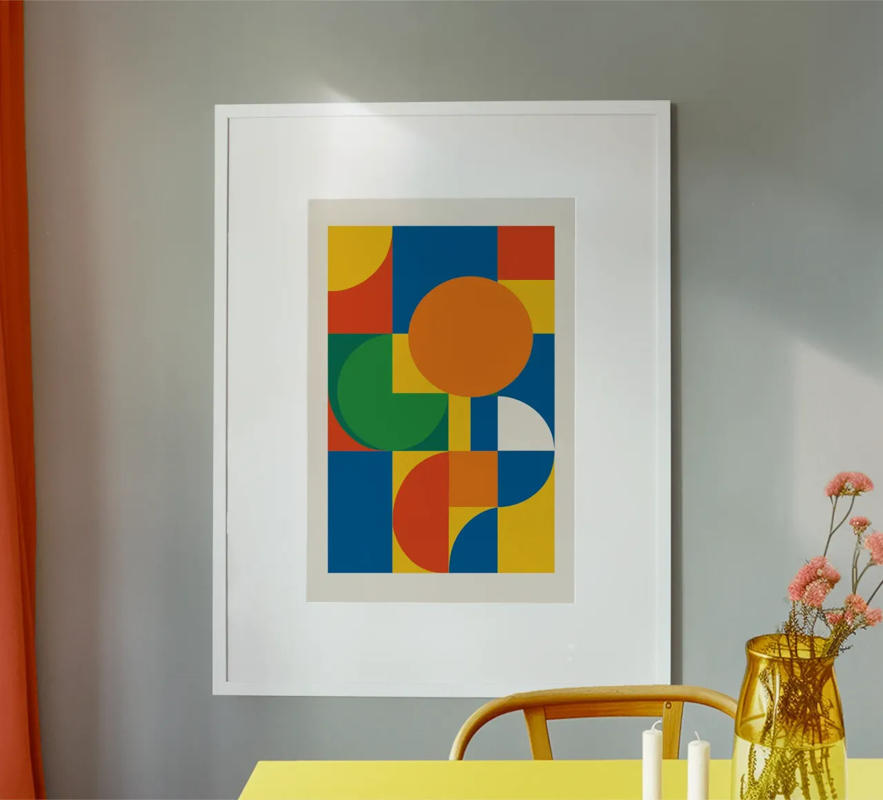 Geometria poster con telaio in legno da Studio M