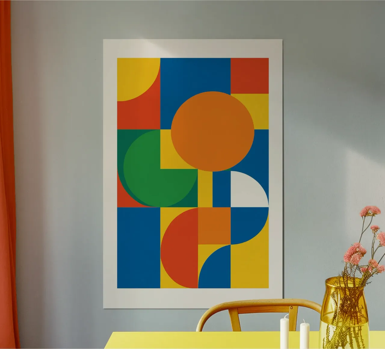Geometria poster con telaio in legno da Studio M