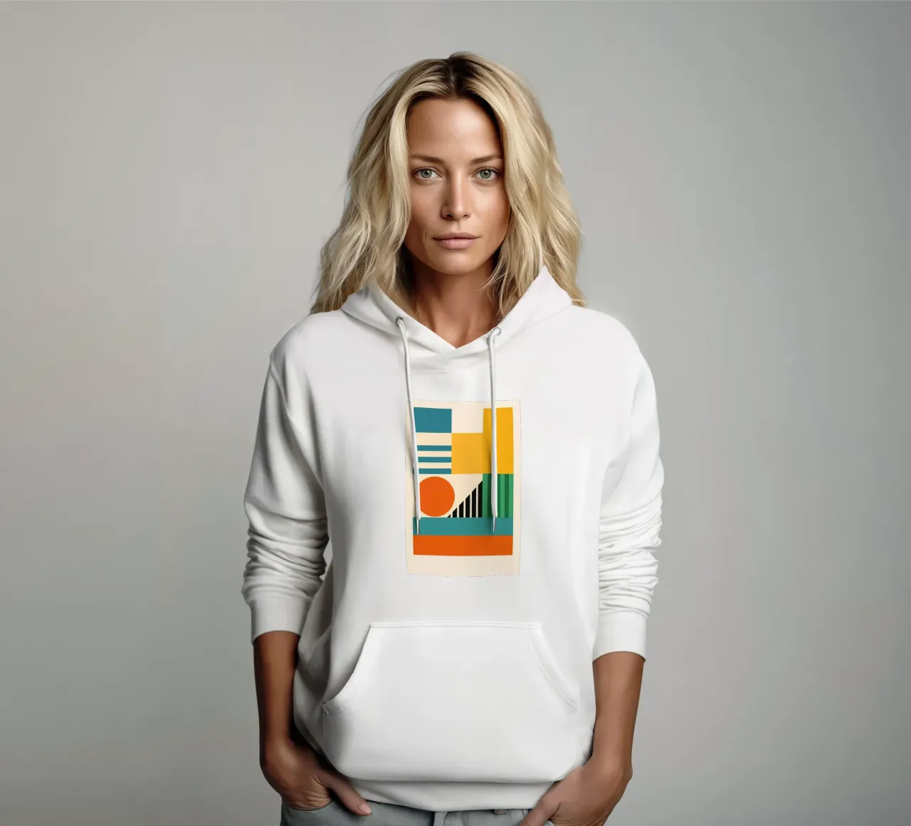 Create - Bauhausstil No.2 felpa con cappuccio da Studio M