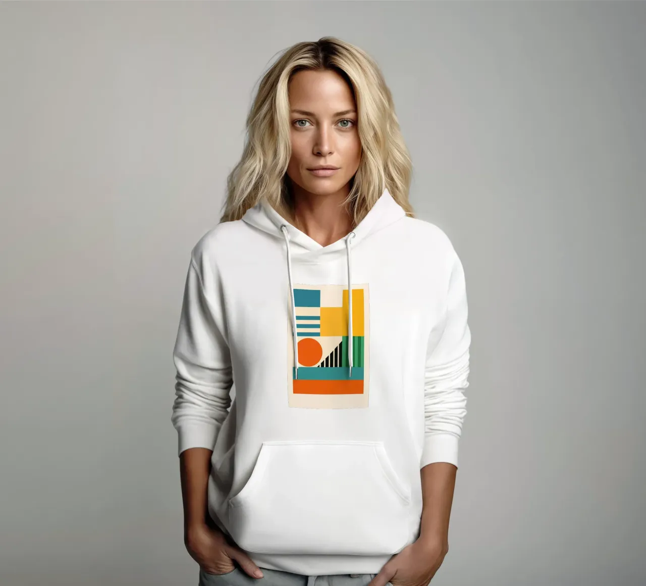 Create - Bauhausstil No.2 felpa con cappuccio da Studio M